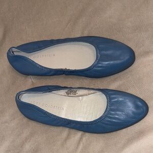 LOGO by Lori Goldstein Blue Leather Flats